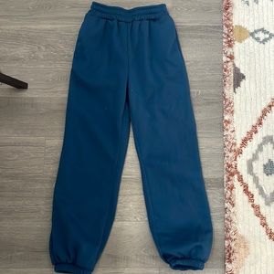 Blue sweatpants